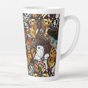 Dierlijke afdruk. Vliegvleugels. Latte Mok