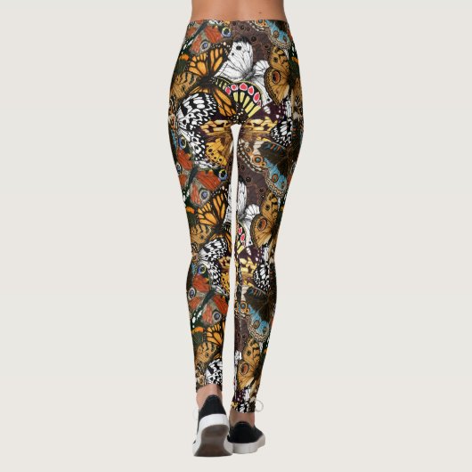 Dierlijke afdruk. Vliegvleugels. Leggings (Achterkant)