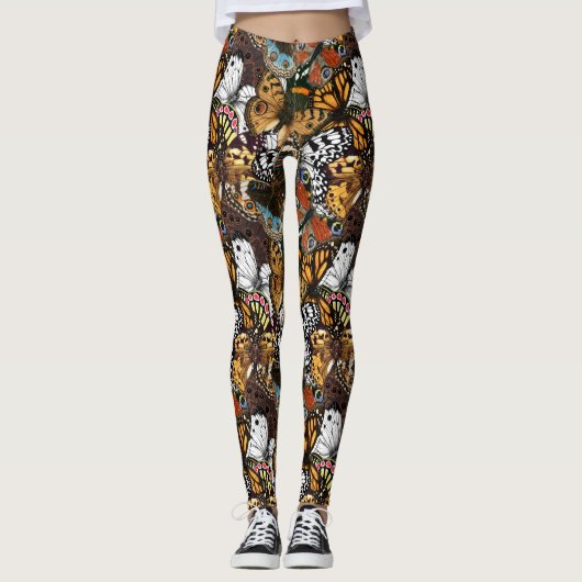 Dierlijke afdruk. Vliegvleugels. Leggings (Voorkant)