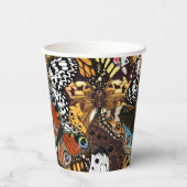 Dierlijke afdruk. Vliegvleugels. Papieren Bekers (Achterkant)