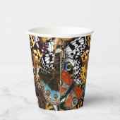 Dierlijke afdruk. Vliegvleugels. Papieren Bekers (Rechts)