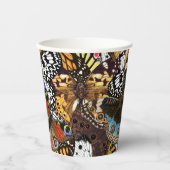 Dierlijke afdruk. Vliegvleugels. Papieren Bekers (Voorkant)