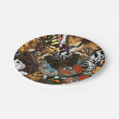 Dierlijke afdruk. Vliegvleugels. Papieren Bordje (Gekanteld)