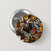 Dierlijke afdruk. Vliegvleugels. Ronde Button 5,7 Cm (Voorkant /achterkant)