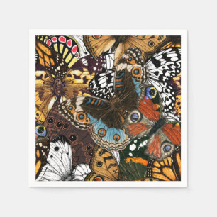 Dierlijke afdruk. Vliegvleugels. Servet