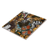 Dierlijke afdruk. Vliegvleugels. Tegeltje (Zijkant)