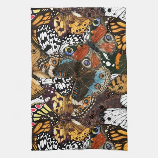 Dierlijke afdruk. Vliegvleugels. Theedoek (Verticaal)