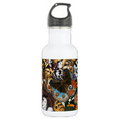 Dierlijke afdruk. Vliegvleugels. Waterfles (Voorkant)