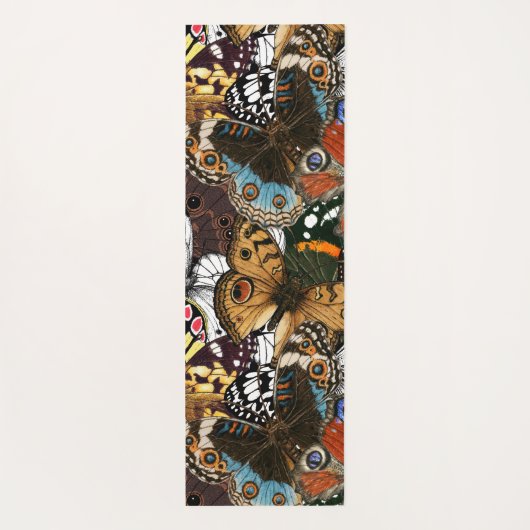 Dierlijke afdruk. Vliegvleugels. Yogamat (Achterkant)