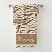 Dierlijke afdruk, zebra Afrikaanse dierlijke wildl Bad Handdoek (Insitu)