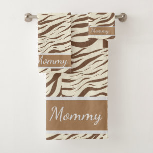 Dierlijke afdruk, zebra Afrikaanse dierlijke wildl Bad Handdoek