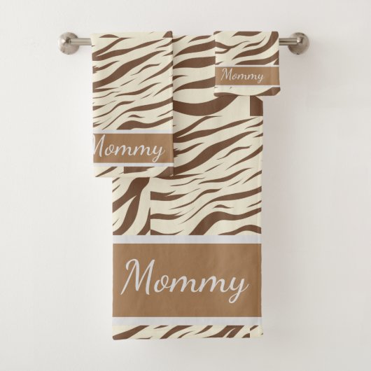 Dierlijke afdruk, zebra Afrikaanse dierlijke wildl Bad Handdoek (Insitu)