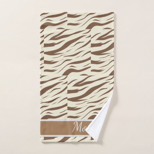Dierlijke afdruk, zebra Afrikaanse dierlijke wildl Bad Handdoek (Handdoek)