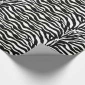 Dierlijke afdruk, Zebra in zwart-wit Cadeaupapier (Hoek)