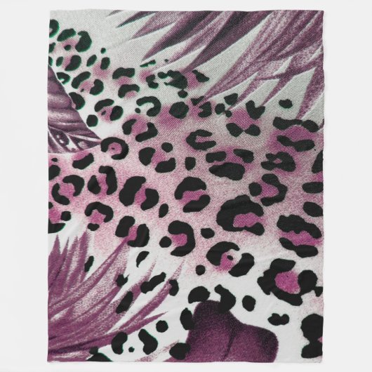 Dierlijke afdrukken fleece deken (Voorkant)