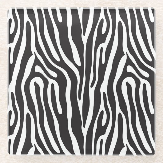 Dierlijke afdrukken glazen onderzetter (Voorkant)