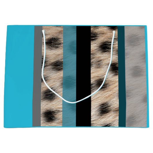 Dierlijke afdrukken groot cadeauzakje (Voorkant)