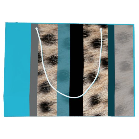 Dierlijke afdrukken groot cadeauzakje (Achterkant)