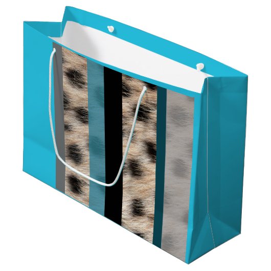 Dierlijke afdrukken groot cadeauzakje (Voorkant Gekanteld)