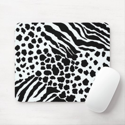 Dierlijke afdrukken muismat (Met muis)