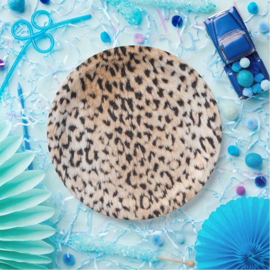 Dierlijke afdrukken papieren bordje (Feest)