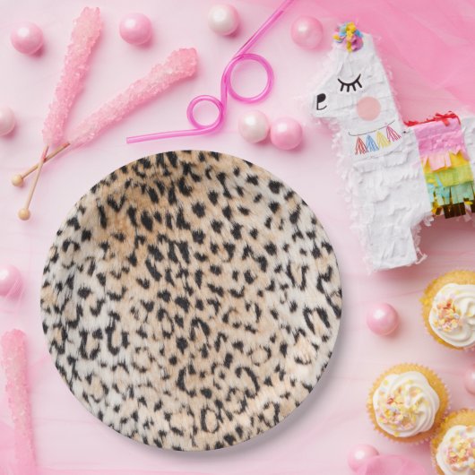 Dierlijke afdrukken papieren bordje (Feest)