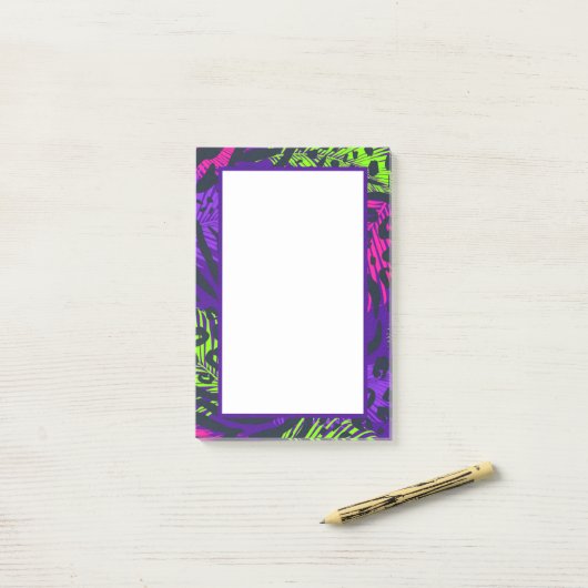 Dierlijke afdrukken post-it® notes (Op bureau)