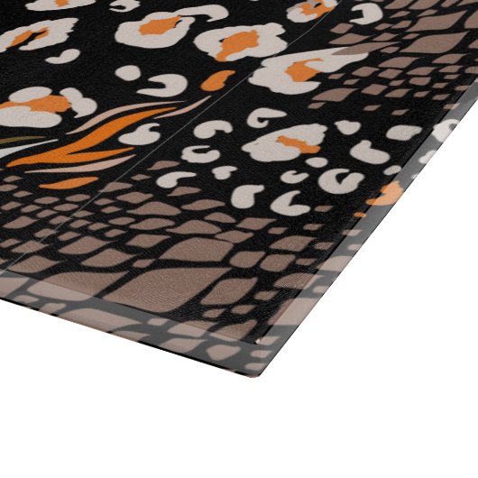 Dierlijke afdrukken snijplank (Hoek)