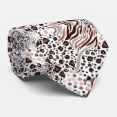 Dierlijke afdrukken  stropdas (Opgerold)