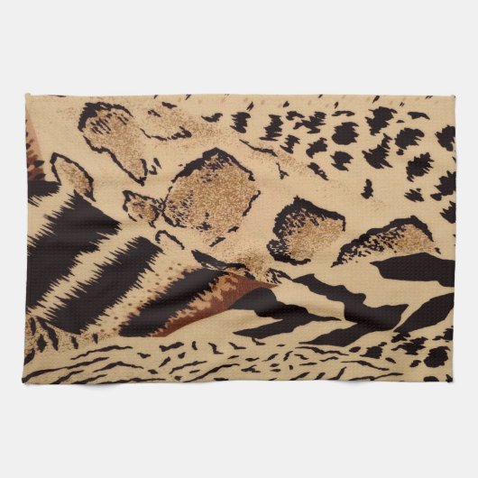 Dierlijke afdrukken theedoek (Horizontaal)