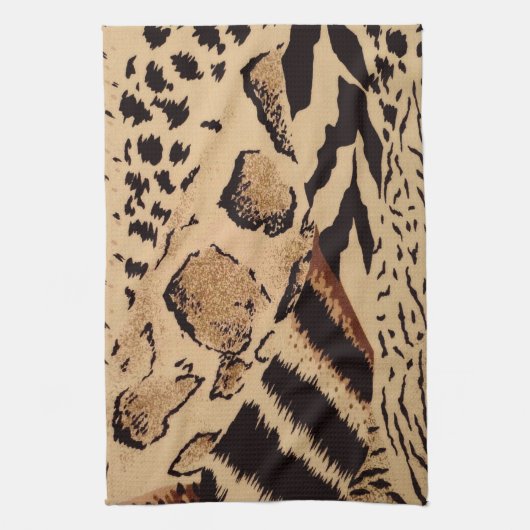 Dierlijke afdrukken theedoek (Verticaal)