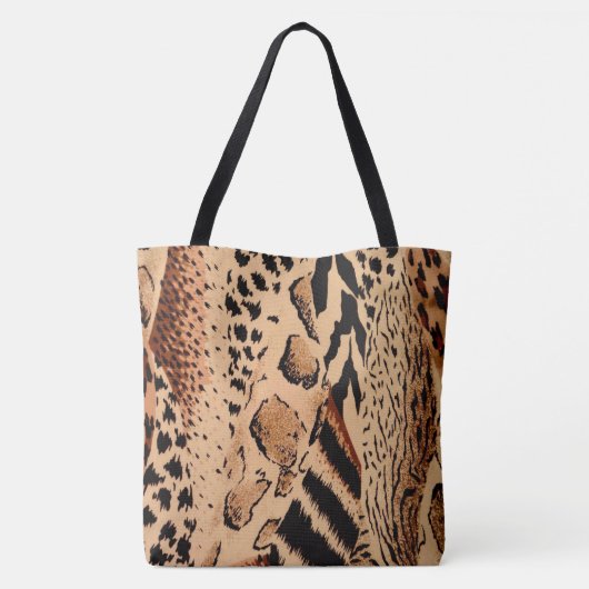 Dierlijke afdrukken tote bag (Achterkant)
