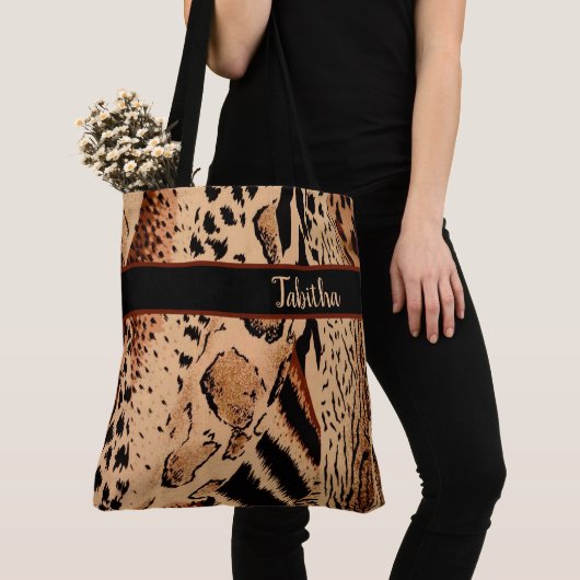 Dierlijke afdrukken tote bag (Dichtbij)
