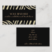 Dierlijke afdrukken visitekaartje (Voorkant / Achterkant)