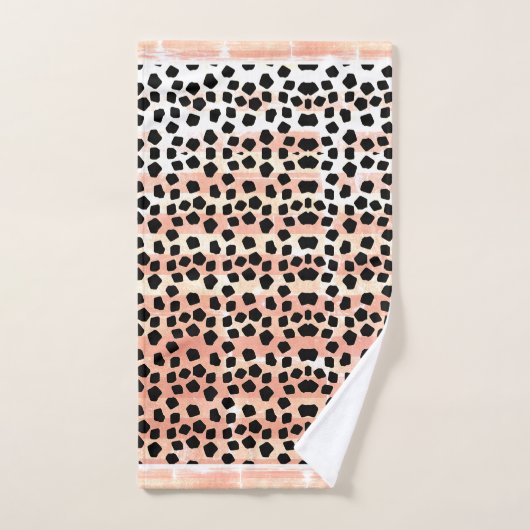 Dierlijke afdrukken Zwart en Roze Bad Handdoek (Handdoek)