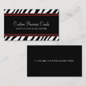 Dierlijke afdrukpunt visitekaartje (Voorkant / Achterkant)