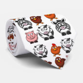 Dierlijke afdruktekens stropdas (Opgerold)