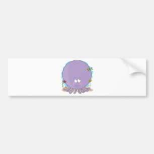 Dierlijke alfabet octopus bumpersticker