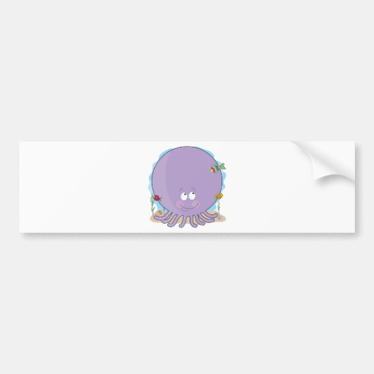 Dierlijke alfabet octopus bumpersticker (Voorkant)