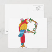 Dierlijke alfabet Parrot Briefkaart (Voorkant / Achterkant)