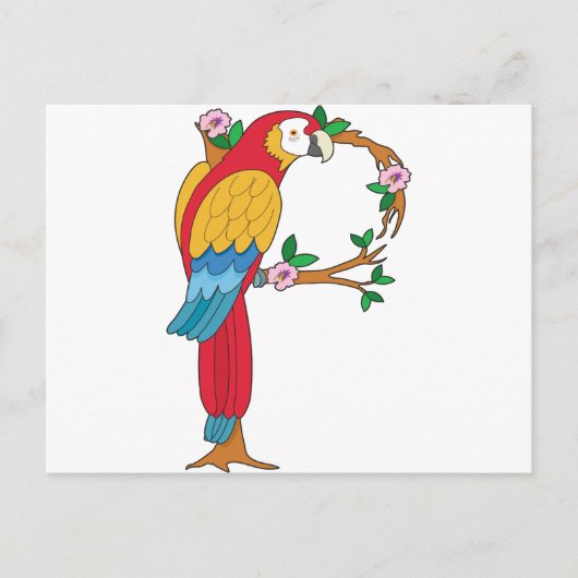 Dierlijke alfabet Parrot Briefkaart (Voorkant)