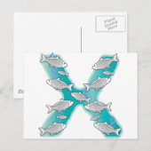 Dierlijke alfabet-röntgenvis briefkaart (Voorkant / Achterkant)