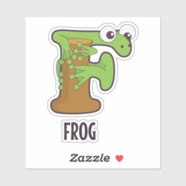 Dierlijke alfabetletter - F Sticker