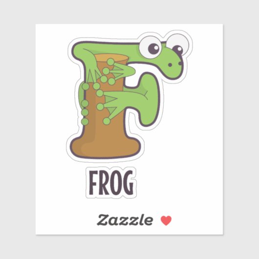 Dierlijke alfabetletter - F Sticker (Vel)