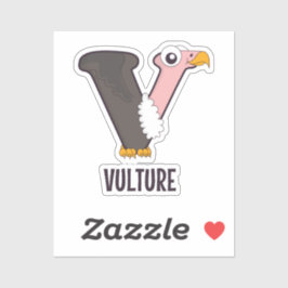 Dierlijke alfabetletter - V ( Vulture) Sticker