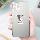 Dierlijke alfabetletter - V ( Vulture) Sticker (Telefoon)