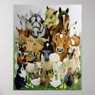 Dierlijke allersoorten poster