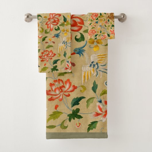 Dierlijke Antiek vogelpest Deer Rabbit Bad Handdoek (Insitu)