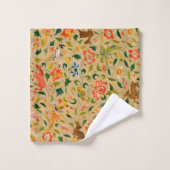 Dierlijke Antiek vogelpest Deer Rabbit Bad Handdoek (Wasdoekje)