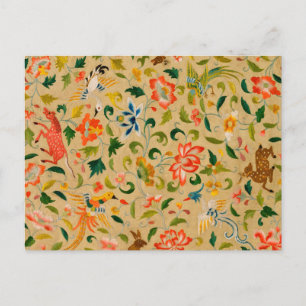 Dierlijke Antiek vogelpest Deer Rabbit Briefkaart